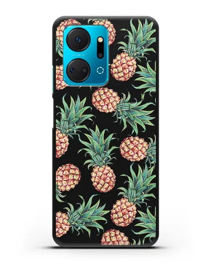 Чехол Ананасы силиконовый для Honor X7a Plus