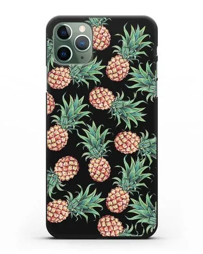 Чехол Ананасы силиконовый для iPhone 11 Pro