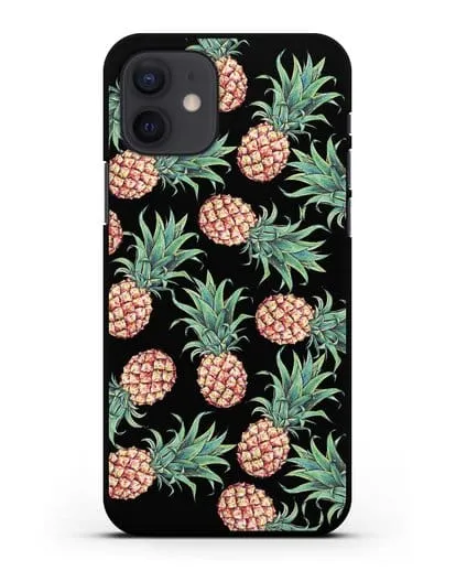 Чехол Ананасы силиконовый для iPhone 12