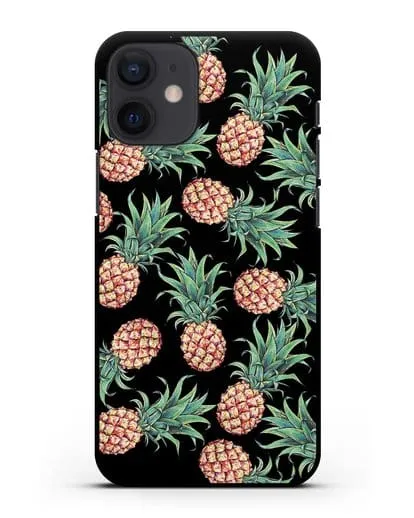 Чехол Ананасы силиконовый для iPhone 12 mini