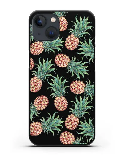 Чехол Ананасы силиконовый для iPhone 13