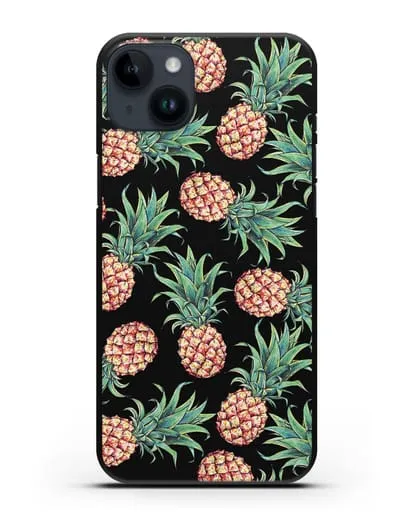 Чехол Ананасы силиконовый для iPhone 14 Plus