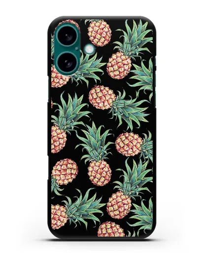 Чехол Ананасы силиконовый для iPhone 16 Plus