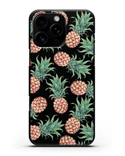 Чехол Ананасы силиконовый для iPhone 16 Pro Max