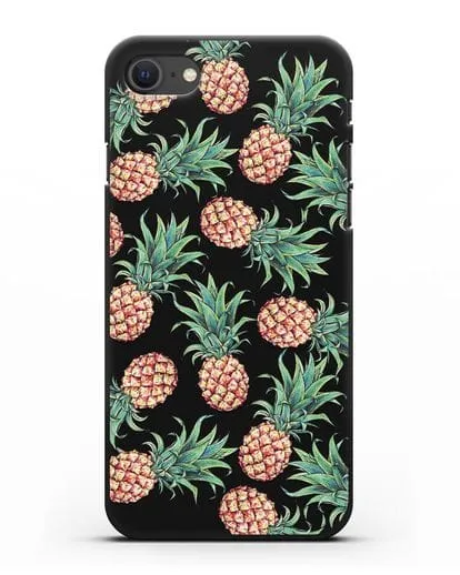 Чехол Ананасы силиконовый для iPhone SE 2020