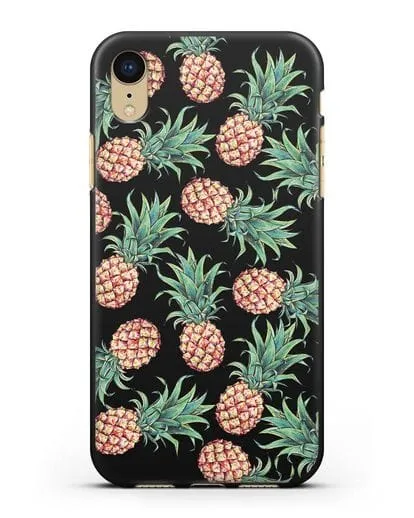 Чехол Ананасы силиконовый для iPhone XR
