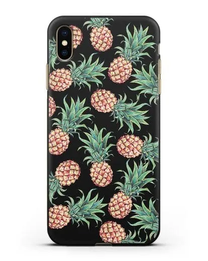 Чехол Ананасы силиконовый для iPhone XS Max