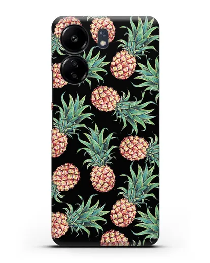 Чехол Ананасы силиконовый для Xiaomi Poco C65