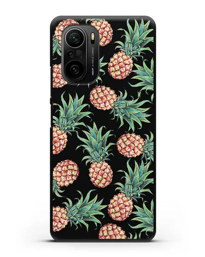 Чехол Ананасы силиконовый для Xiaomi Poco F3