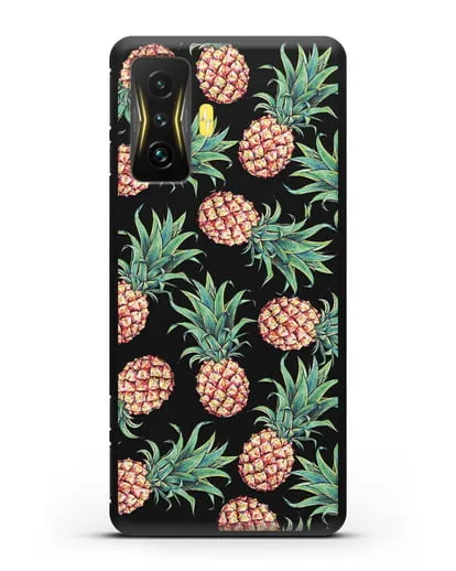 Чехол Ананасы силиконовый для Xiaomi Poco F4 GT
