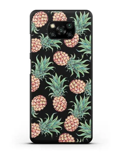 Чехол Ананасы силиконовый для Xiaomi Poco X3