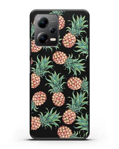 Чехол Ананасы силиконовый для Xiaomi Poco X5