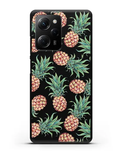 Чехол Ананасы силиконовый для Xiaomi Poco X5 Pro