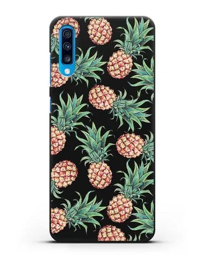 Чехол Ананасы силиконовый для Samsung Galaxy A70 [SM-A705F]