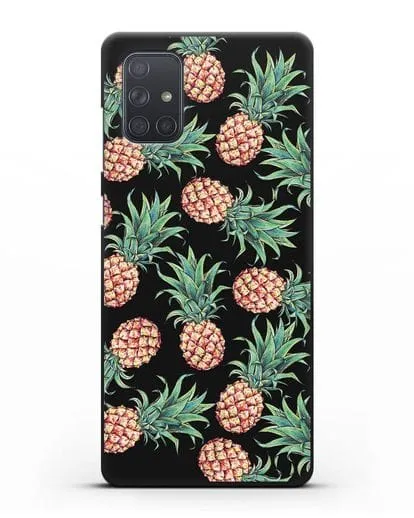 Чехол Ананасы силиконовый для Samsung Galaxy A71 [SM-A715F]