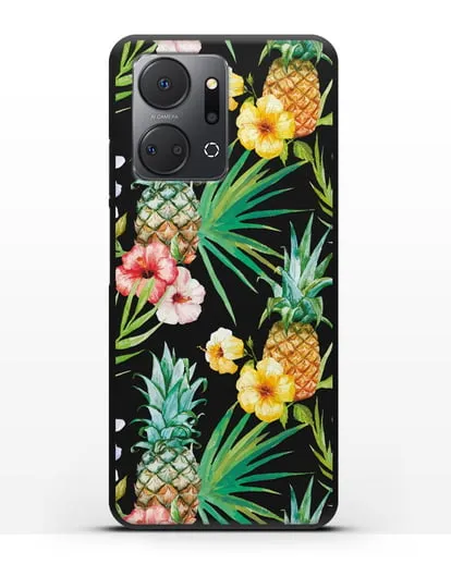 Чехол Экзотический коктейль силиконовый для Honor X7a