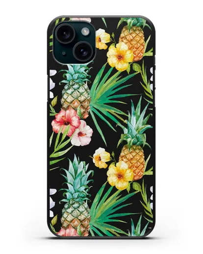 Чехол Экзотический коктейль силиконовый для iPhone 15 Plus