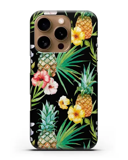 Чехол Экзотический коктейль силиконовый для iPhone 16 Pro