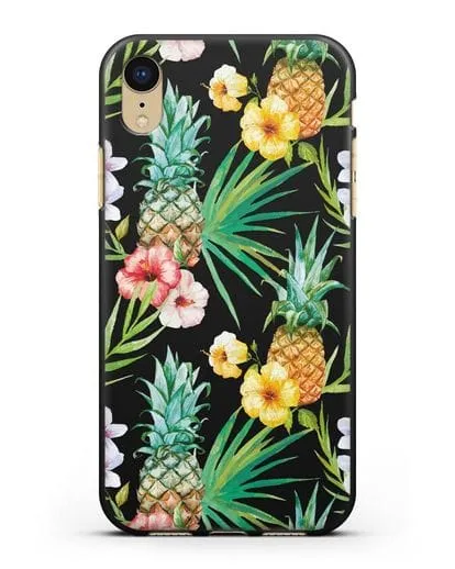 Чехол Экзотический коктейль силиконовый для iPhone XR