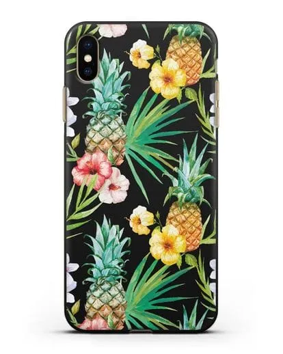 Чехол Экзотический коктейль силиконовый для iPhone XS Max