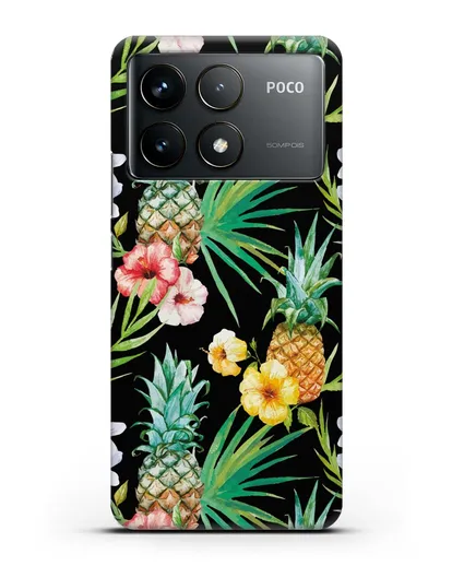 Чехол Экзотический коктейль силиконовый для Xiaomi Poco F6 Pro