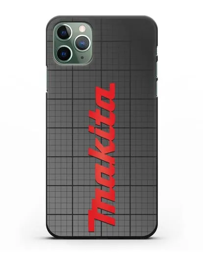 Чехол с логотипом Макита на фоне миллиметровки силиконовый для iPhone 11 Pro