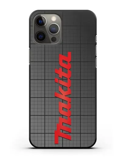 Чехол с логотипом Макита на фоне миллиметровки силиконовый для iPhone 12 Pro Max