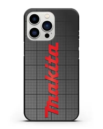 Чехол с логотипом Макита на фоне миллиметровки силиконовый для iPhone 13 Pro