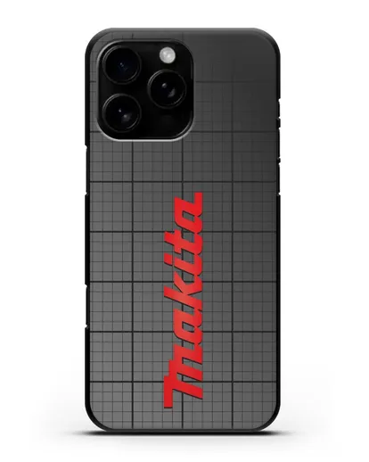 Чехол с логотипом Макита на фоне миллиметровки силиконовый для iPhone 16 Pro Max