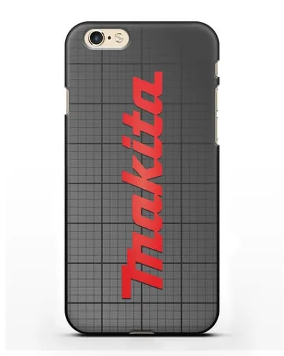 Чехол с логотипом Макита на фоне миллиметровки силиконовый для iPhone 6