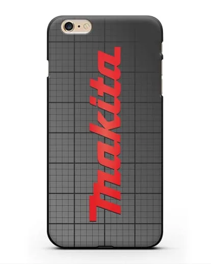 Чехол с логотипом Макита на фоне миллиметровки силиконовый для iPhone 6s Plus