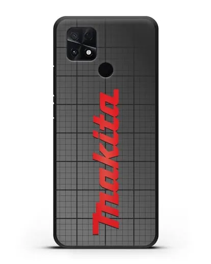 Чехол с логотипом Макита на фоне миллиметровки силиконовый для Xiaomi Poco C40