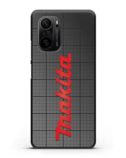 Чехол с логотипом Макита на фоне миллиметровки силиконовый для Xiaomi Poco F3