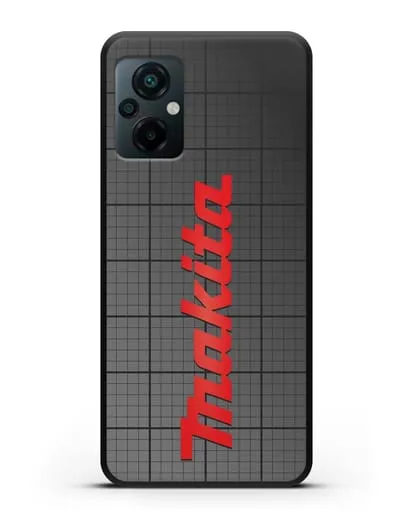 Чехол с логотипом Макита на фоне миллиметровки силиконовый для Xiaomi Poco M5