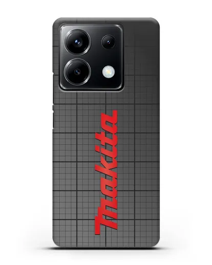 Чехол с логотипом Макита на фоне миллиметровки силиконовый для Xiaomi Poco X6