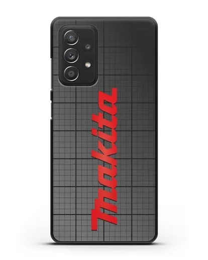 Чехол с логотипом Макита на фоне миллиметровки силиконовый для Samsung Galaxy A53