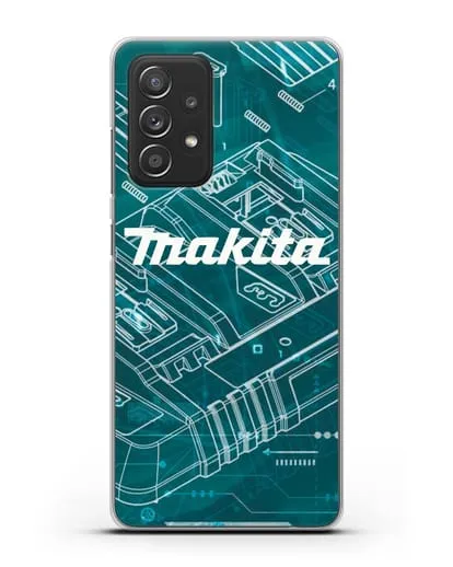 Чехол с фоновым рисунком и надписью Makita силиконовый для Samsung Galaxy A53