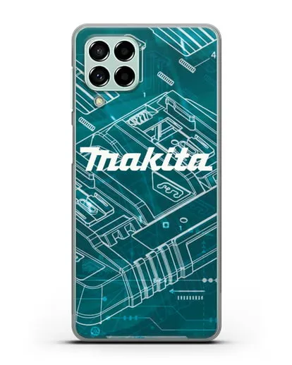 Чехол с фоновым рисунком и надписью Makita силиконовый для Samsung Galaxy M53 [SM-M536]