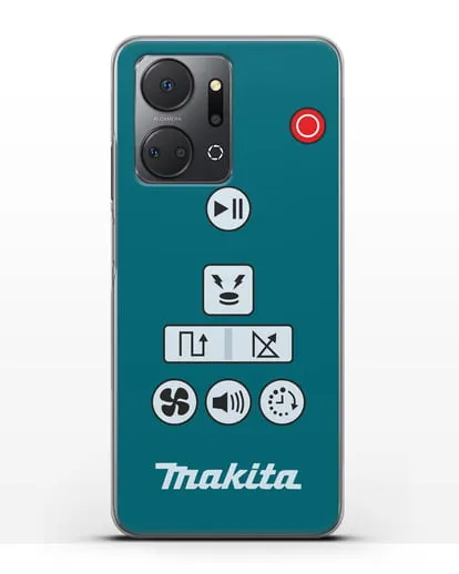 Чехол с дизайном пульт-контроллер Makita силиконовый для Honor X7a