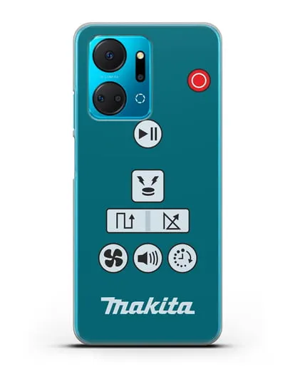 Чехол с дизайном пульт-контроллер Makita силиконовый для Honor X7a Plus