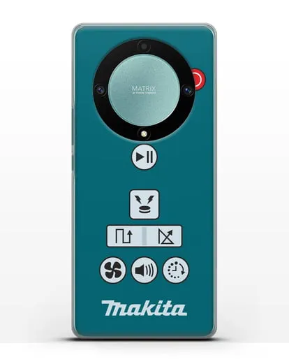 Чехол с дизайном пульт-контроллер Makita силиконовый для Honor X9a