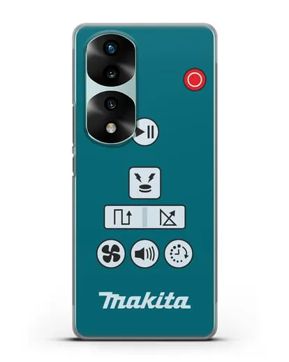 Чехол с дизайном пульт-контроллер Makita силиконовый для Honor 70 Pro