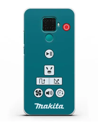 Чехол с дизайном пульт-контроллер Makita силиконовый для Huawei Mate 30 Lite