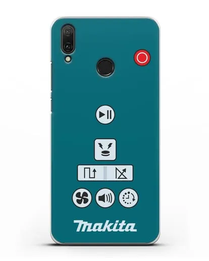 Чехол с дизайном пульт-контроллер Makita силиконовый для Huawei Y9 2019