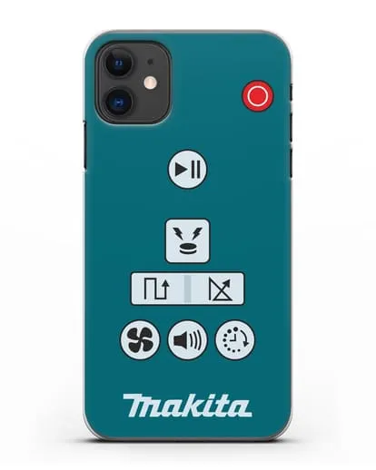 Чехол с дизайном пульт-контроллер Makita силиконовый для iPhone 11