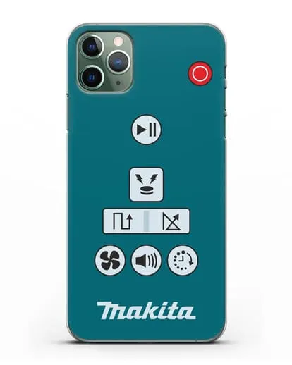 Чехол с дизайном пульт-контроллер Makita силиконовый для iPhone 11 Pro Max