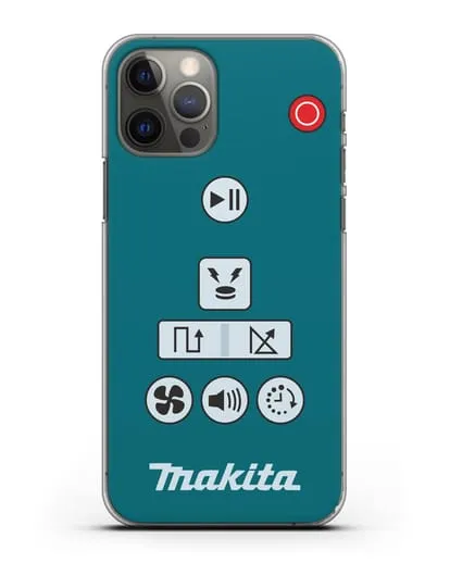Чехол с дизайном пульт-контроллер Makita силиконовый для iPhone 12 Pro