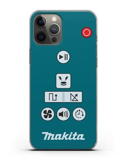 Чехол с дизайном пульт-контроллер Makita силиконовый для iPhone 12 Pro Max