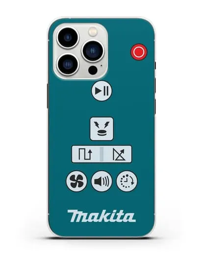 Чехол с дизайном пульт-контроллер Makita силиконовый для iPhone 13 Pro