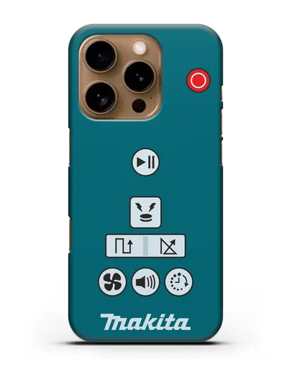 Чехол с дизайном пульт-контроллер Makita силиконовый для iPhone 16 Pro